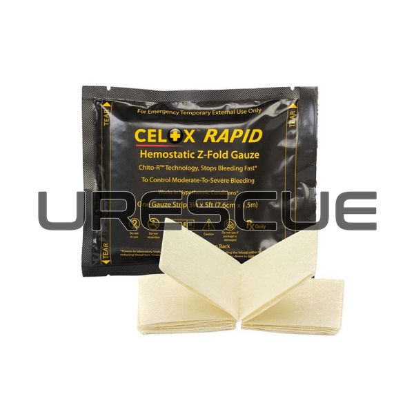 Гемостатический бинт Celox Z-Fold Rapid Hemostatic Gauze 7.6см х 1.5м 2000000100036 фото