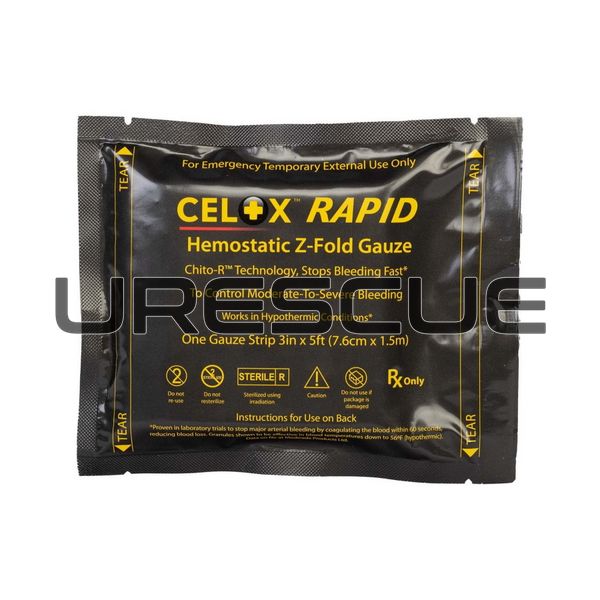 Гемостатичний бинт Celox Z-Fold Rapid Hemostatic Gauze 7.6см х 1.5м 2000000100036 фото