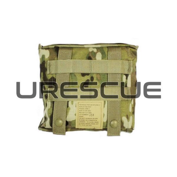 IFAK II - US Military First Aid Kit, Multicam, Bandage, Gauze for wound packing, Nasopharyngeal airway, Occlusive dressing, Eye shield