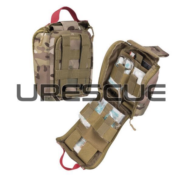Mil-Tec IFAK Pouch 25-pieces Laser Cut, Multicam, Elastic bandage, Medical scissors, Heating blanket