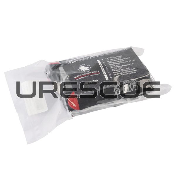 North American Rescue Supplemental IFAK Resupply Kits GEN 2 (SIRK), Clear, Bandage, Hemostatic Gauze, Nasopharyngeal airway, Occlusive dressing, Turnstile, Eye shield