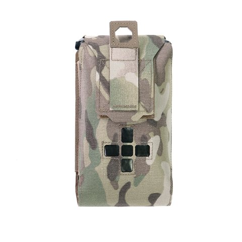 WAS Small Horizontal Laser Cut Individual First Aid Kit Pouch, Multicam, Pouch for turnstile