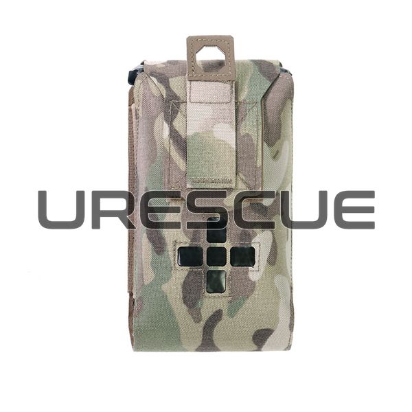 WAS Small Horizontal Laser Cut Individual First Aid Kit Pouch, Multicam, Pouch for turnstile