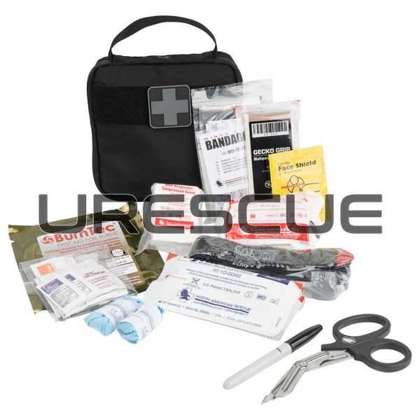 NAR Door Panel Kit Basic, Black, Gauze for wound packing, Elastic bandage, Medical scissors, Occlusive dressing, Turnstile