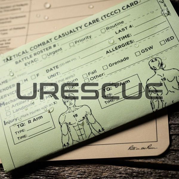 Rite in the Rain TCCC/MIST Tactical Combat Card, Green, Medical cards