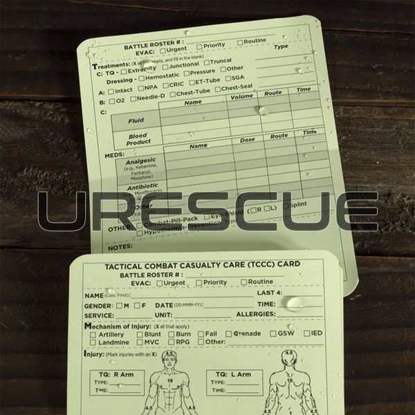 Набор всепогодных медицинских карточек Rite in the Rain TCCC/MIST CARD 2000000053257 фото