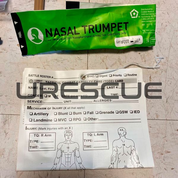 March IFAK Resupply Kit, Clear, Bandage, Hemostatic Gauze, Decompression needles, Nasopharyngeal airway, Occlusive dressing, Turnstile, Eye shield