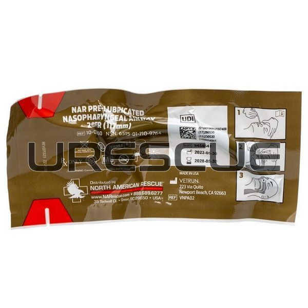 Назофарингеальный воздуховод NAR 28 Fr Pre-Lubricated (предварительно смазанный) 2000000232225 фото