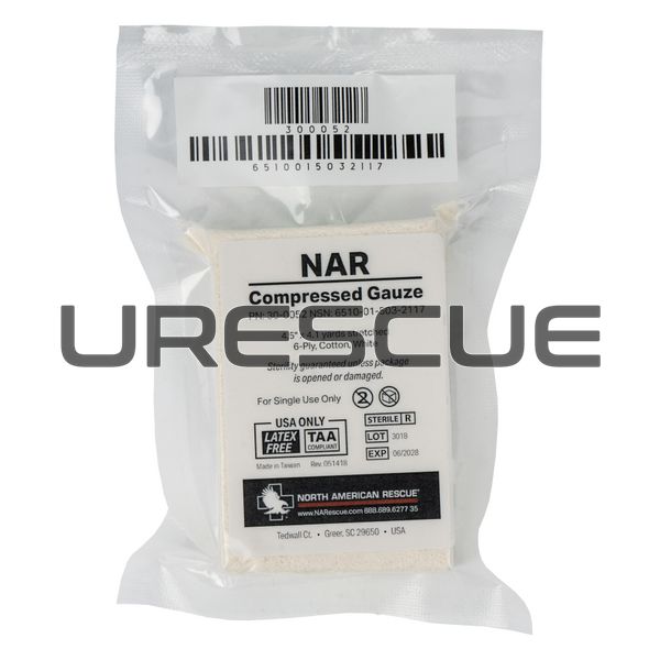 NAR Compressed Gauze, White, Gauze for wound packing